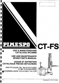 spare parts catalog OM Pimespo Truck CT-FS Use and Maintenance Spare Parts Manual PDF