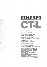 spare parts catalog OM Pimespo Truck CT-L Use and Maintenance Spare Parts Catalog PDF