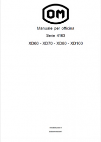 repair manual OM Pimespo XD60 - XD70 - XD80 - XD100 Series 4163 Workshop Manual PDF
