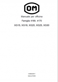 repair manual OM Pimespo XG15, XG18, XG20, XG25, XG30 Family 4169, 4170 Workshop Manual PDF