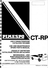 spare parts catalog OM Pimespo CT-RP Use and Maintenance Spare Parts Manual PDF