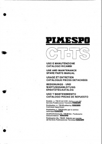 spare parts catalog OM Pimespo Truck CT-TS Use and Maintenance Spare Parts Manual PDF