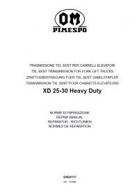 repair manual OM Pimespo XD25-30 Heavy Duty Transmission TXL 30,ST for Forklift Trucks Repair Manual PDF