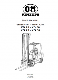repair manual OM Pimespo Series 4141 - 4159 - 4257 XD 25 • XD 30 XG 25 • XG 30 Shop Manual PDF