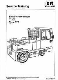 repair manual OM Pimespo Electric towtractor T200 Type 370 Service Training Manual PDF