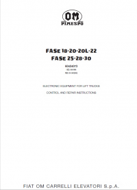 repair manual OM Pimespo FASE 18-20-20L-22, FASE 25-28-30 Forklift Truck Repair Manual PDF