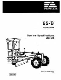 repair manual FiatAllis Motor Grader 65-B Service Manual PDF