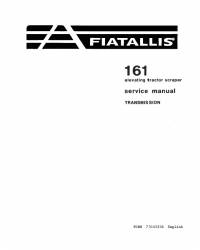 repair manual FiatAllis Elevating Tractor Scraper 161 Transmission Service Manual PDF
