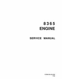 repair manual FiatAllis Engine 8365 Service Manual PDF