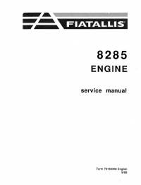 repair manual FiatAllis Engine 8285 Service Manual PDF