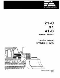 repair manual FiatAllis Crawler Tractors 21-C, 31, 41-B Service Manual PDF