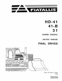 repair manual FiatAllis Crawler Tractors HD-41, 41-B, 31 Service Manual PDF