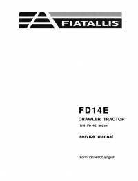 repair manual FiatAllis Crawler Tractor FD14E Service Manual PDF