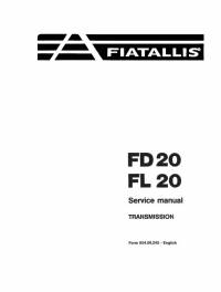repair manual FiatAllis Crawler Tractor FD20, FL20 Transmission Service Manual PDF