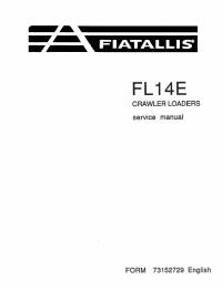 repair manual FiatAllis Crawler Loader FL14E Service Manual PDF