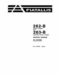 repair manual FiatAllis Tractor Scrapers 262-B, 263-B Service Manual PDF