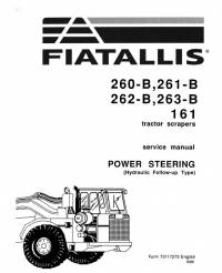 repair manual FiatAllis Tractor Scrapers 260-B, 261-B, 262-B, 263-B, 161 Service Manual PDF