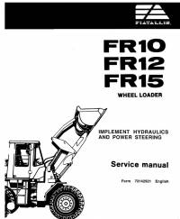 repair manual FiatAllis Wheel Loaders FR10, FR12, FR15 Service Manual PDF