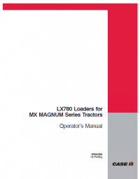 repair manual Case LX780 Loaders pdf Operator’s manuals