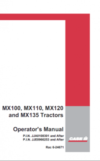 repair manual Case Magnum MX100, MX110, MX120 and MX135 tractors pdf Operation manuals