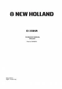 repair manual New Holland Crawler Excavator E135BSR ROPS Tier III Workshop Manual PDF