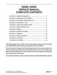 repair manual New Holland Commercial Mower G6030, G6035 Service Manual PDF