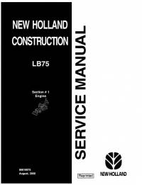 repair manual New Holland Backhoe Loader LB75 Service Manual PDF