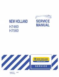 repair manual New Holland Mower Conditioners H7460, H7560 Service Manual PDF