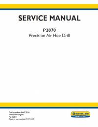 repair manual New Holland Precision Air Hoe Drill P2070 Service Manual PDF