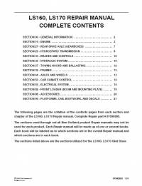 repair manual New Holland Skid Steer Loaders LS160, LS170 Repair Manual PDF