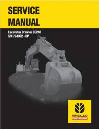 repair manual New Holland Excavator Crawler EC240 Service Manual PDF