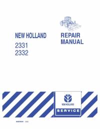 repair manual New Holland Disc Mower Header 2331, 2332 Repair Manual PDF