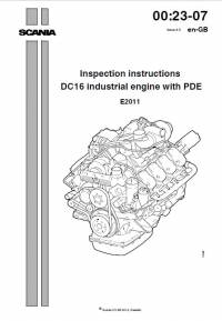 repair manual Scania Industrial Engine DC16 with PDE Inspection Instructions PDF