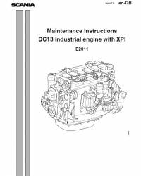repair manual Scania Industrial Engine DC13 with XPI Maintenance Instructions PDF