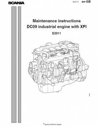 repair manual Scania Industrial Engine DC09 with XPI Maintenance Instructions PDF