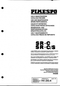 spare parts catalog OM Pimespo SR - C, SR - C/S Use and Maintenance and Spare Parts Manual PDF