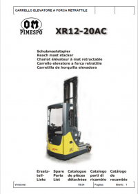 spare parts catalog OM Pimespo Reach mast stacker XR 12-20AC Spare Parts Manual PDF
