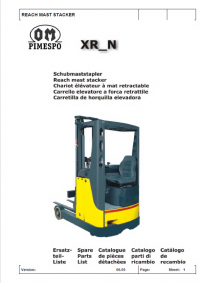 spare parts catalog OM Pimespo Reach mast stacker XR_N Spare Parts Manual PDF