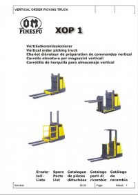 spare parts catalog OM Pimespo Order Picker Truck XOP 1 Spare Parts Manual PDF