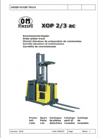 spare parts catalog OM Pimespo Order Picker Truck XOP 2/3 ac Spare Parts Manual PDF