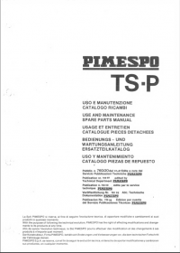 spare parts catalog OM Pimespo Truck TS-P Use and Maintenance and Spare Parts Manual PDF