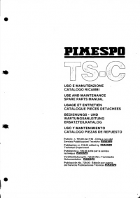spare parts catalog OM Pimespo Truck TS-C Use and Maintenance and Spare Parts Manual PDF