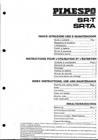 spare parts catalog OM Pimespo SR-T, SR-TA Use and Maintenance and Spare Parts Manual PDF