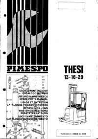 spare parts catalog OM Pimespo THESI 13 - 16 -20 Use and Maintenance and Spare Parts Manual PDF