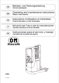 repair manual OM Pimespo Truck XRN Reach mast stacker Operation and Maintenance Manual PDF