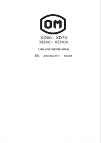 repair manual OM Pimespo XD60 - XD70, XD80 - XD100 Truck Use and Maintenance Manual PDF