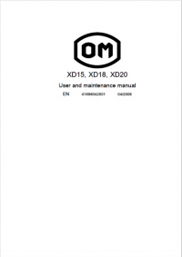 repair manual OM Pimespo XD15 - XD18 - XD20 Truck Use and Maintenance Manual PDF