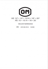 repair manual OM Pimespo XE 123,153,153H,183,203, XE 15,15 H,18,20 Use and Maintenance Manual PDF