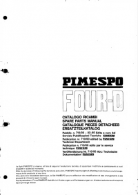 spare parts catalog OM Pimespo Truck FOUR-D Use and Maintenance Spare Parts Manual PDF