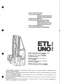 spare parts catalog OM Pimespo Truck ETL UNO PIM/FRA Use and Maintenance Spare Parts Manual PDF